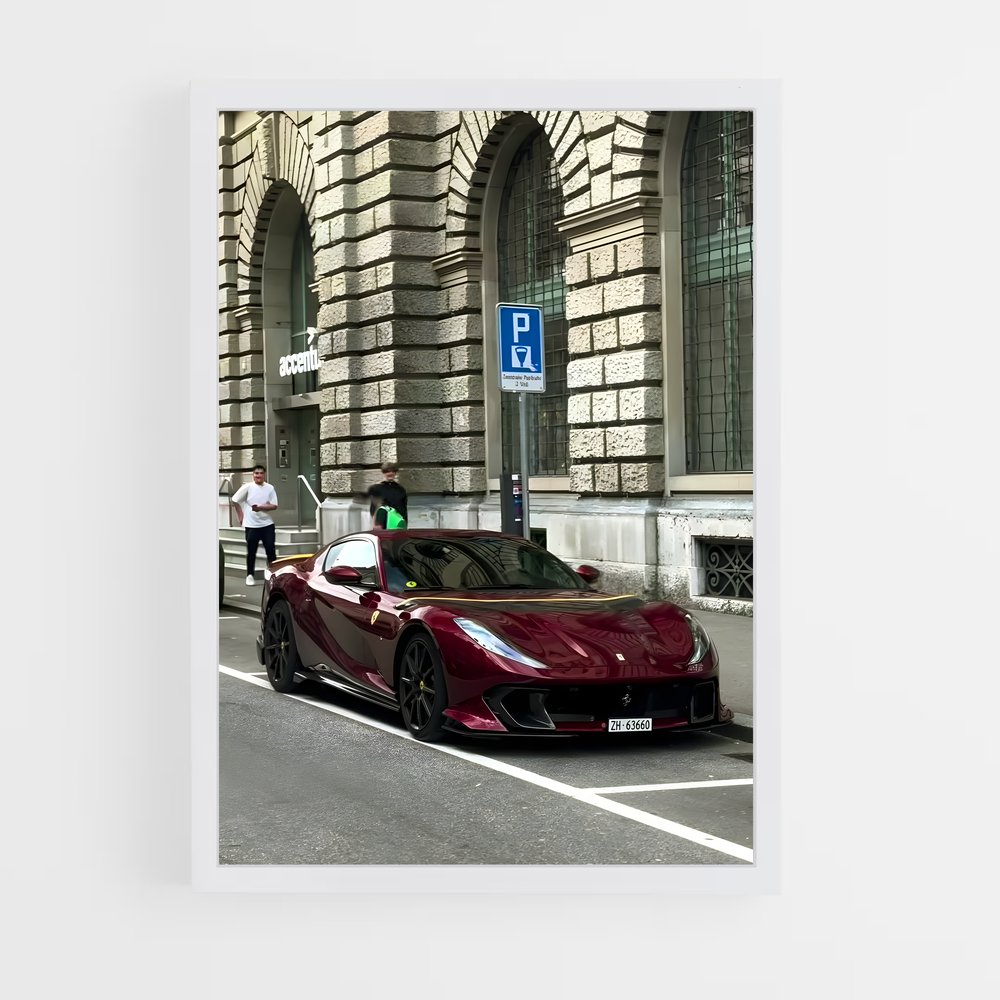Poster Route 812 – affiche Ferrari (vue 3)
